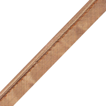 Italian Copper Metallic Piping with Lip - 0.625 - Detail