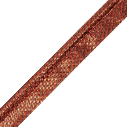 Italian Sceptre Red Metallic Piping with Lip - 0.625" Detail