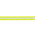 Italian Neon Yellow and White Polka Dot Striped Petersham Grosgrain Ribbon - 1