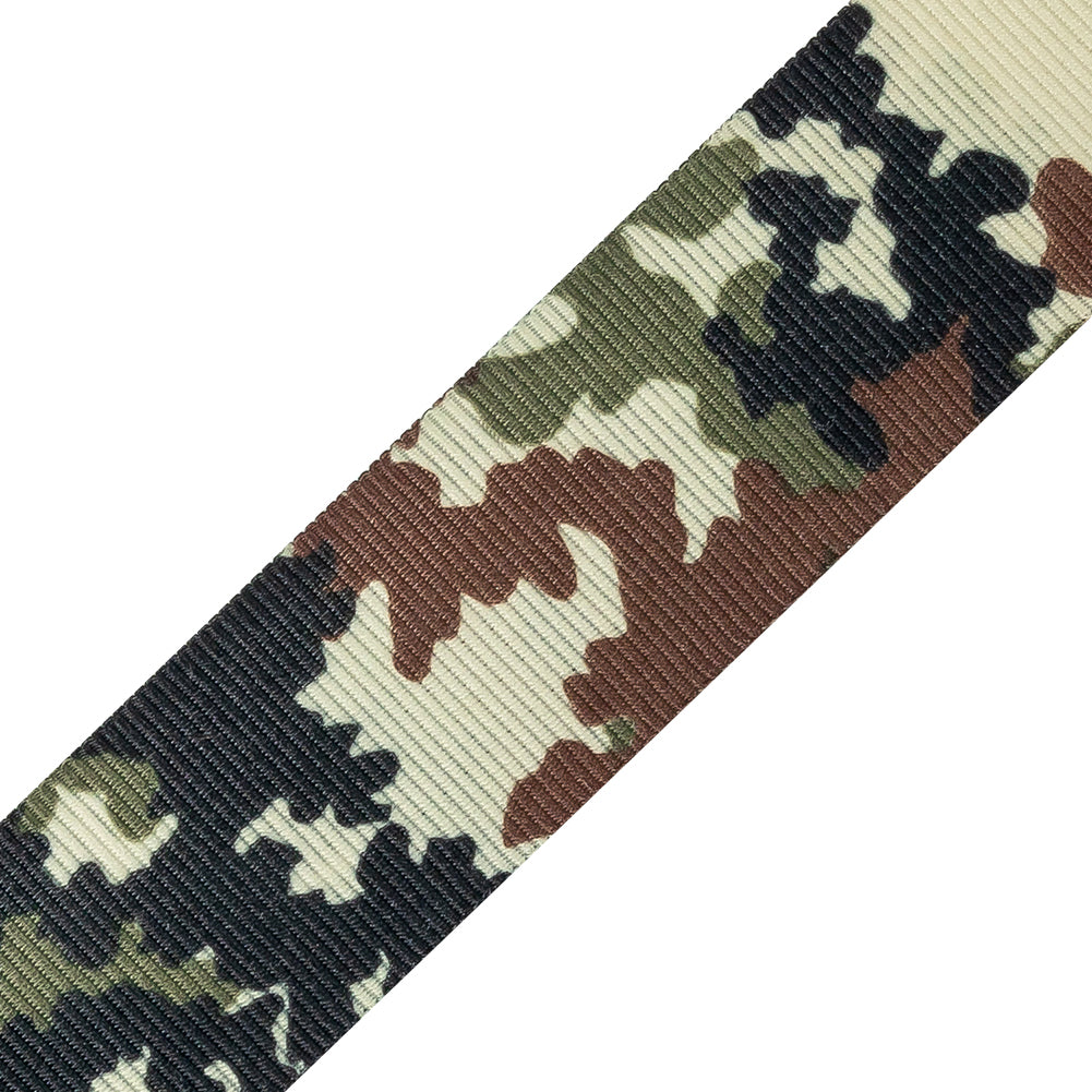 Italian Camouflage Grosgrain Ribbon - 1 - Detail