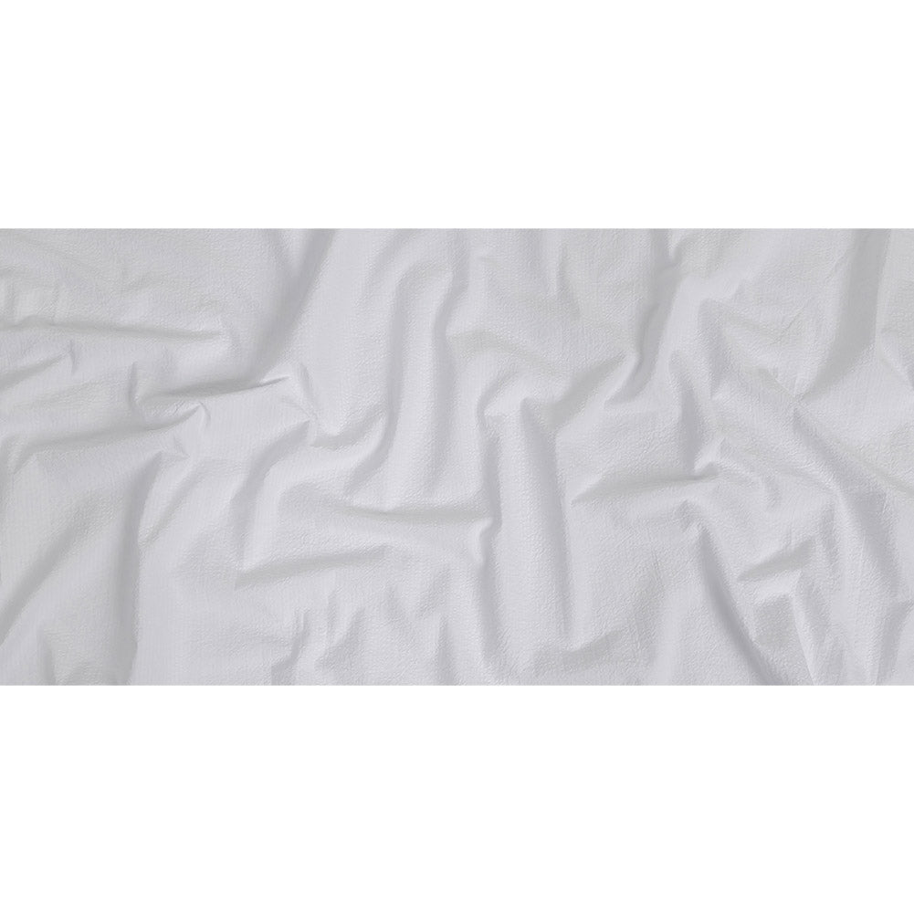 Organic Cotton Seersucker - White on White Stripes - Brasilia Collection Folded