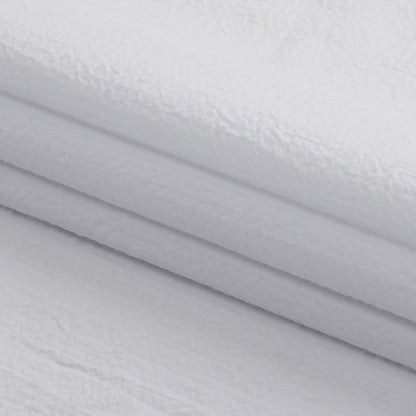 Organic Cotton Seersucker - White on White Stripes - Brasilia Collection Detail