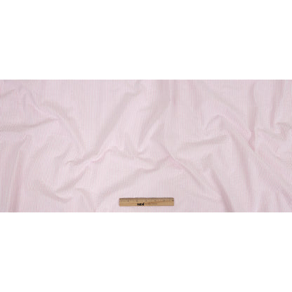 Brasilia Pink Striped Organic Cotton Seersucker - Folded