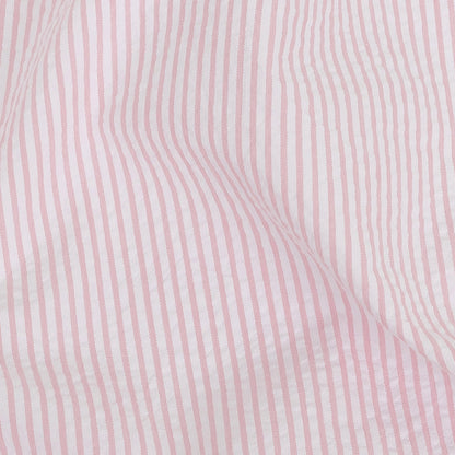 Brasilia Pink Striped Organic Cotton Seersucker - Full