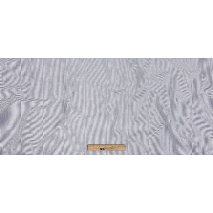 Organic Cotton Seersucker - Navy Stripes - Brasilia Collection Folded