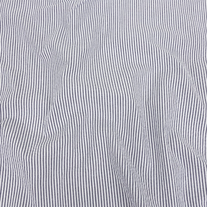 Organic Cotton Seersucker - Navy Stripes - Brasilia Collection