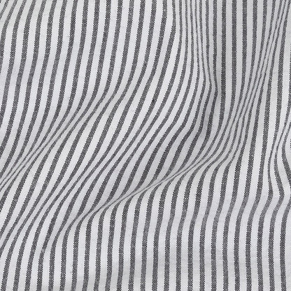 Brasilia Black Striped Organic Cotton Seersucker - Full