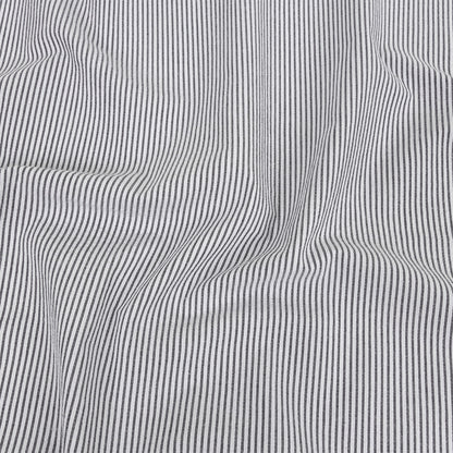 Brasilia Black Striped Organic Cotton Seersucker