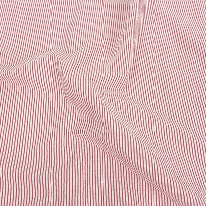 Brasilia Red Striped Organic Cotton Seersucker