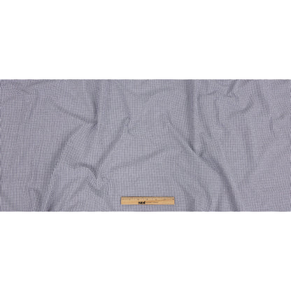 Olinda Navy Gingham Organic Cotton Seersucker - Folded