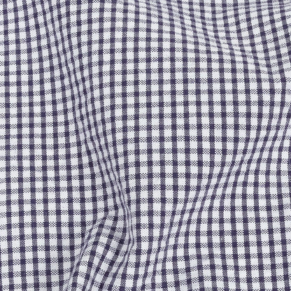 Olinda Navy Gingham Organic Cotton Seersucker - Full