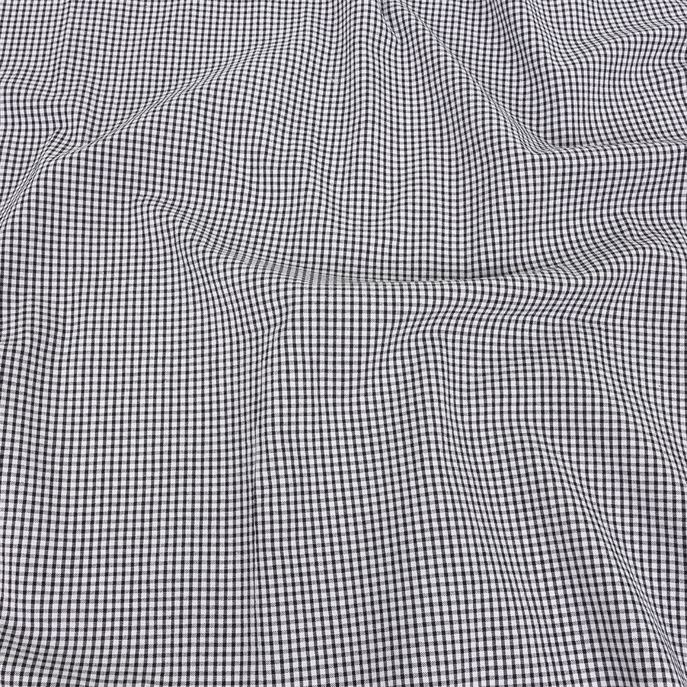 Olinda Black Gingham Organic Cotton Seersucker