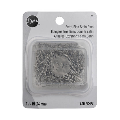 Dritz Extra-Fine Satin Pins Size 17 - 1-1/16" - 400 ct
