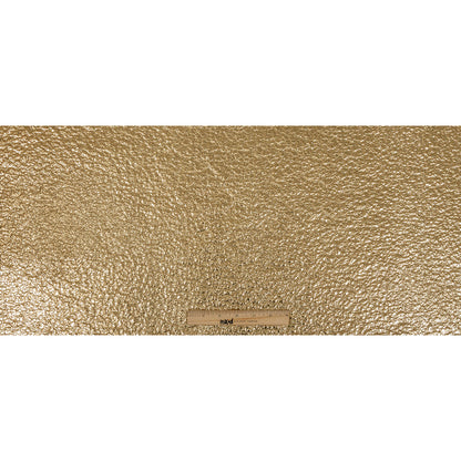 Clara Italian Metallic Gold Pebbled Coating with Foil Laminate Folded