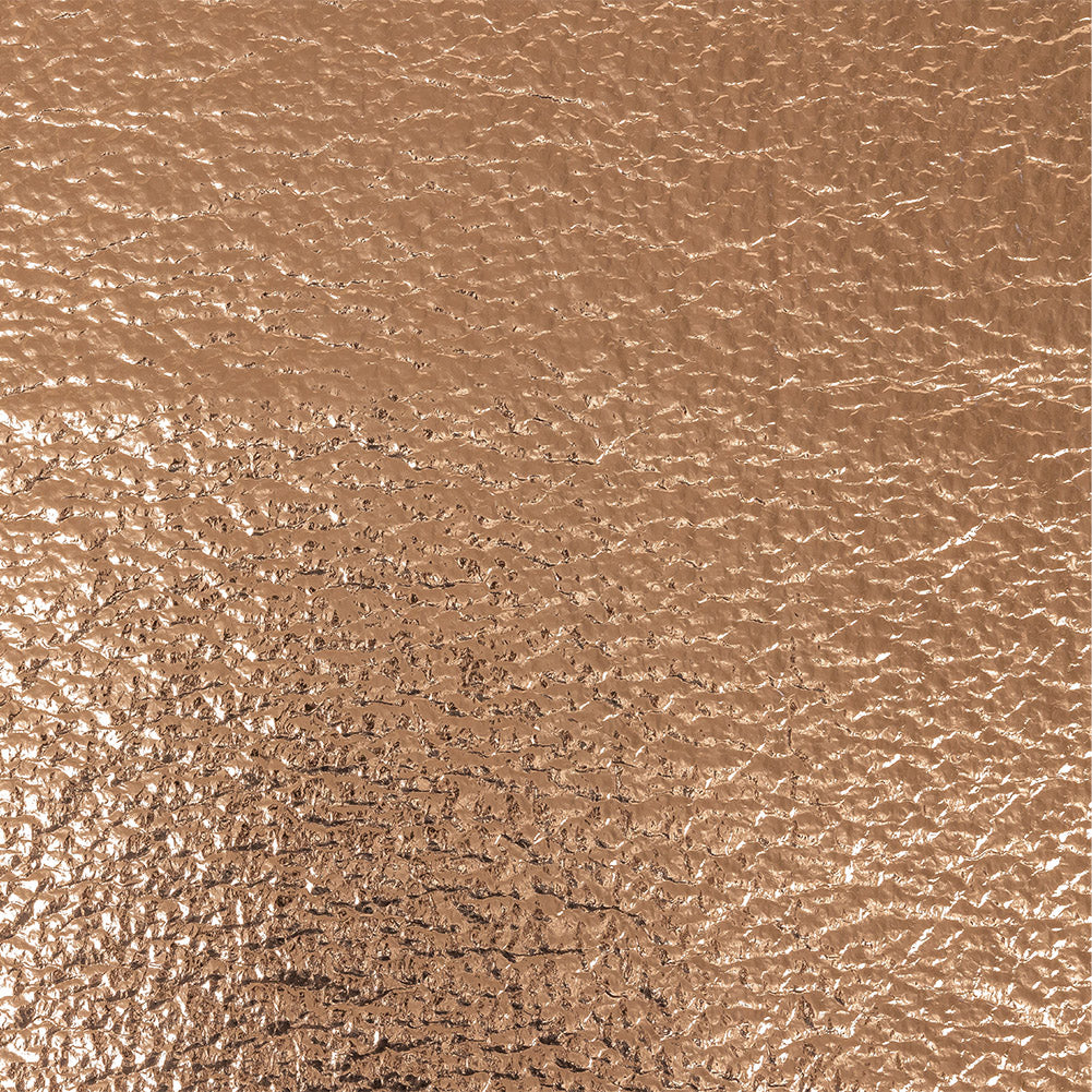 Clara Italian Metallic Bronze Pebbled Coating with Foil Laminate