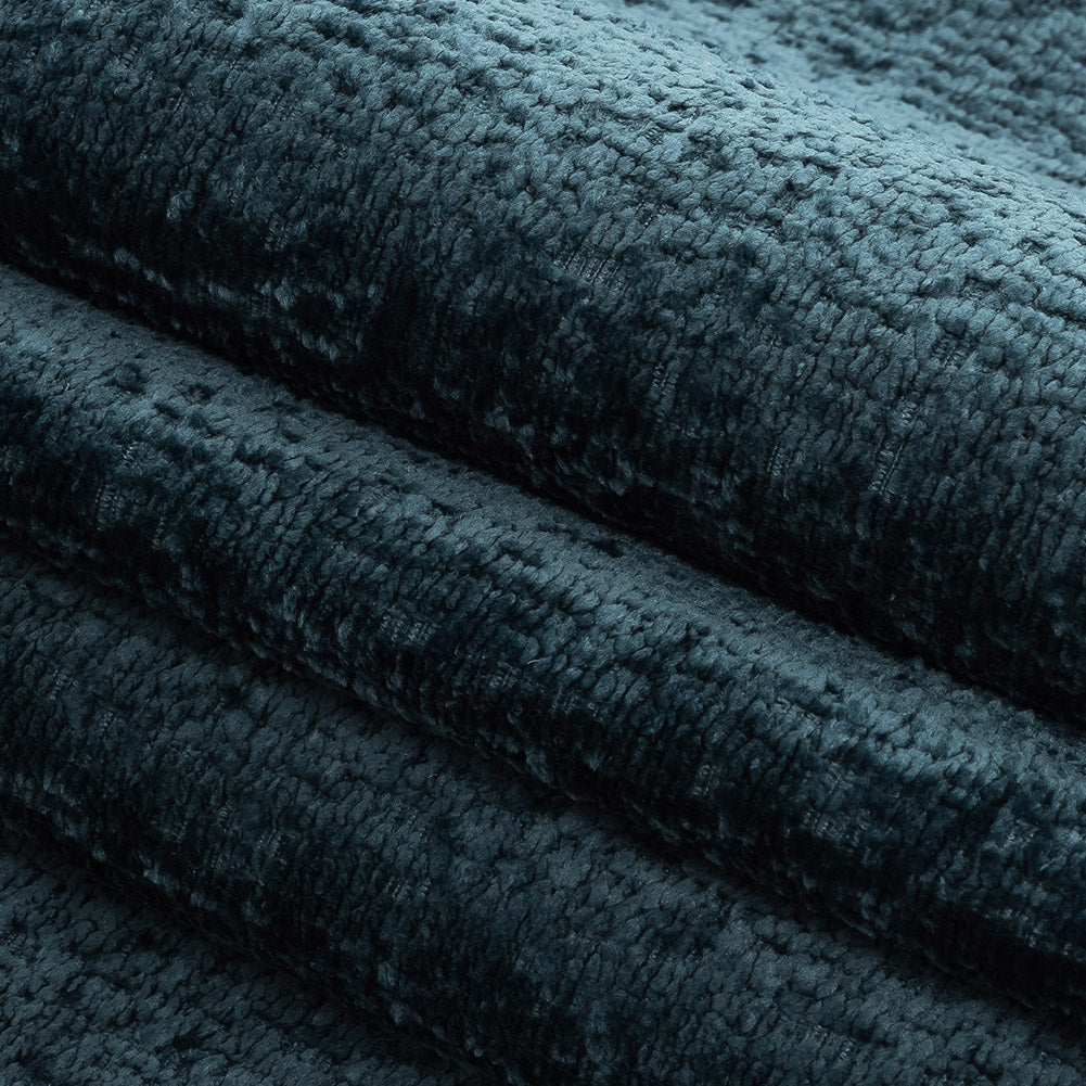 Crypton Hesse Blue Tactile Polyester Chenille Folded