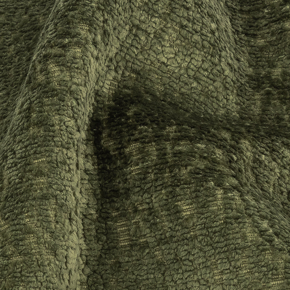 Crypton Hesse Green Tactile Polyester Chenille Detail