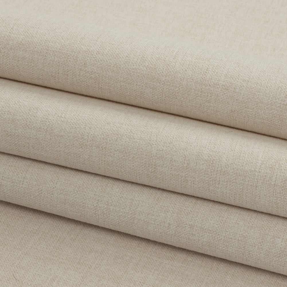 Crypton Sunday Eggshell Brushed Polyester Canvas - Folded