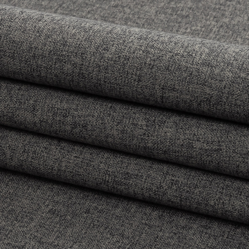 Crypton Sunday Slate Brushed Polyester Canvas - Folded