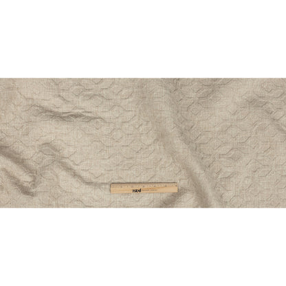 Crypton Tolkie Oatmeal Geometric Embossed Upholstery Fabric - Full