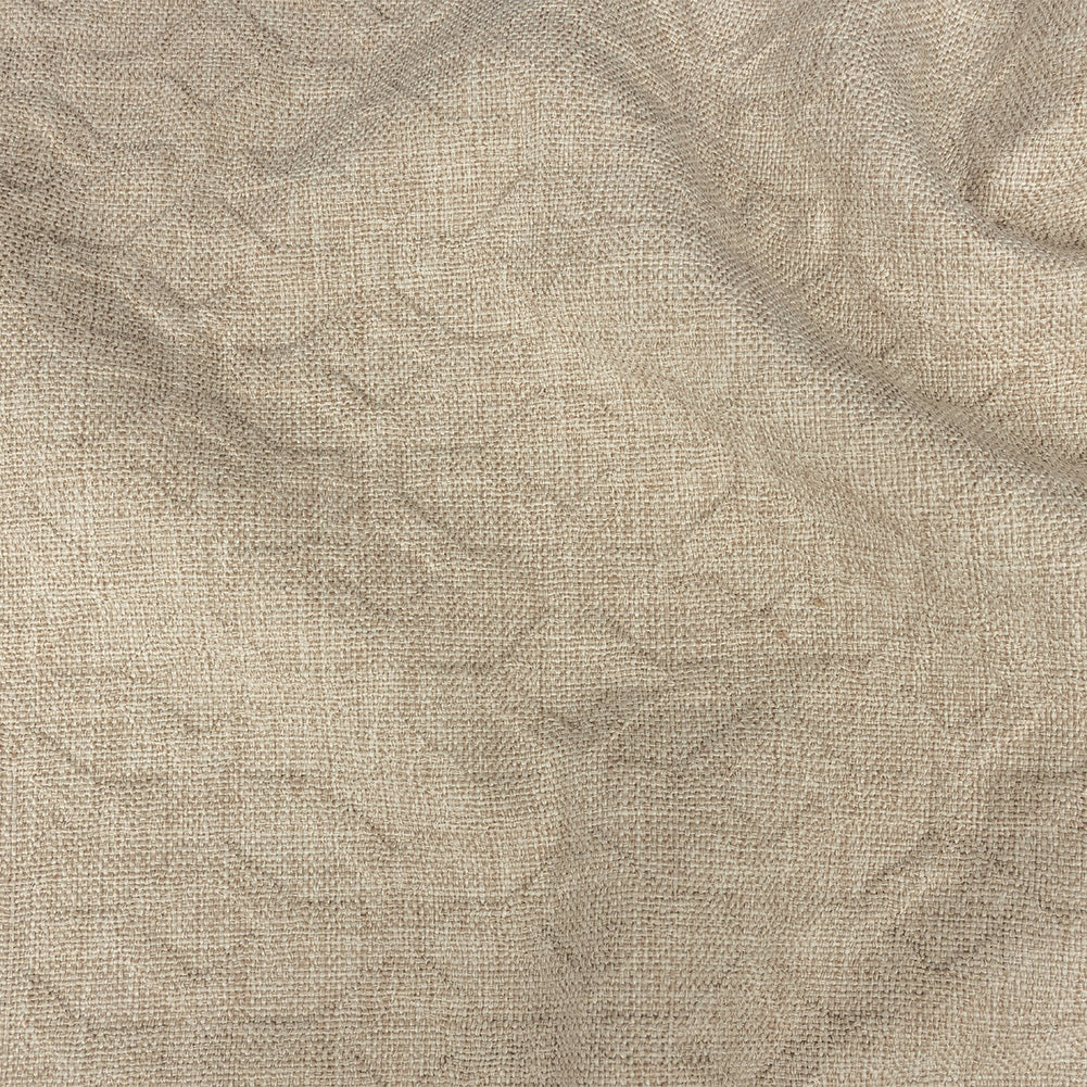 Crypton Tolkie Oatmeal Geometric Embossed Upholstery Fabric