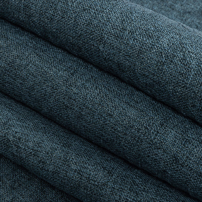 Crypton Tolkie Blue Geometric Embossed Upholstery Fabric - Folded