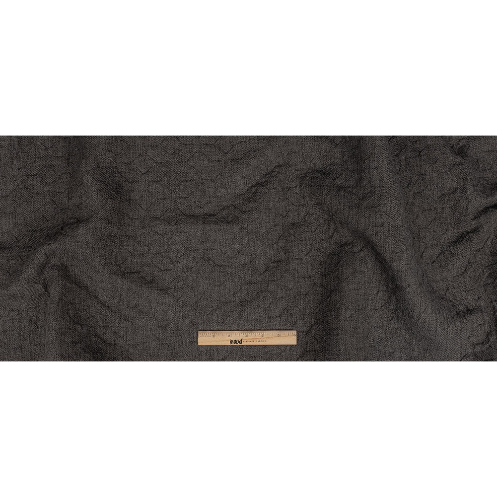 Crypton Tolkie Slate Geometric Embossed Upholstery Fabric - Full