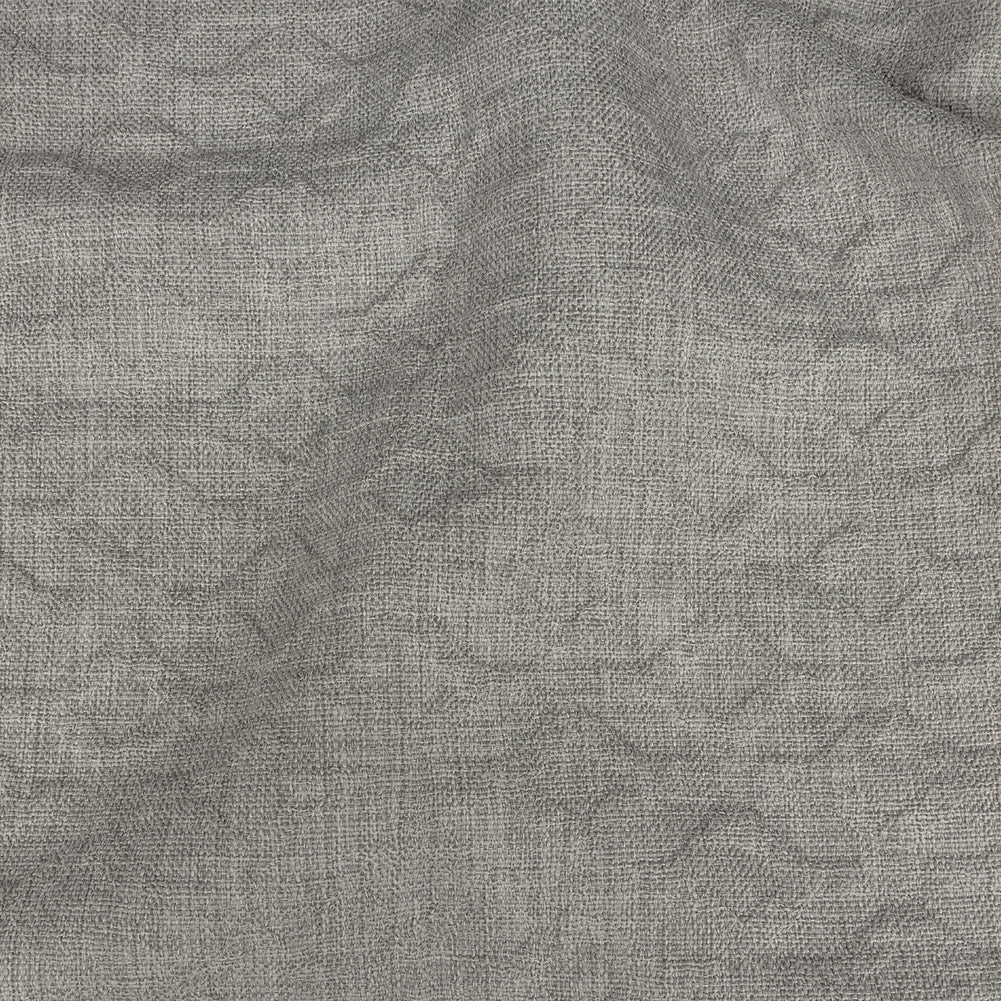 Crypton Tolkie Gray Geometric Embossed Upholstery Fabric