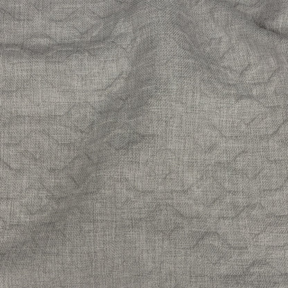Crypton Tolkie Gray Geometric Embossed Upholstery Fabric