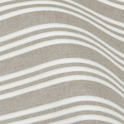 Khaki Double Wide Drapery Twill with Raised White Stripes - Detail