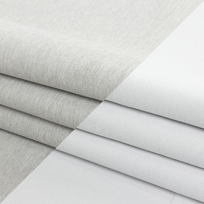 Heathered Gray and White Reversible Double Wide Twill Folded
