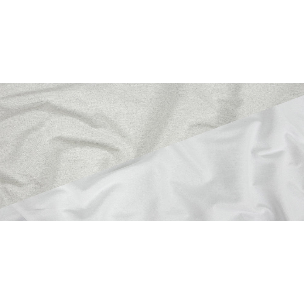 Heathered Gray and White Reversible Double Wide Twill Full