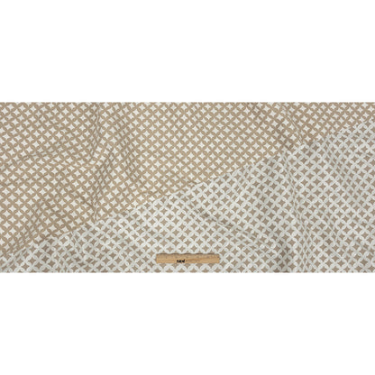 Khaki Quatrefoil Blended Polyester Jacquard - Full