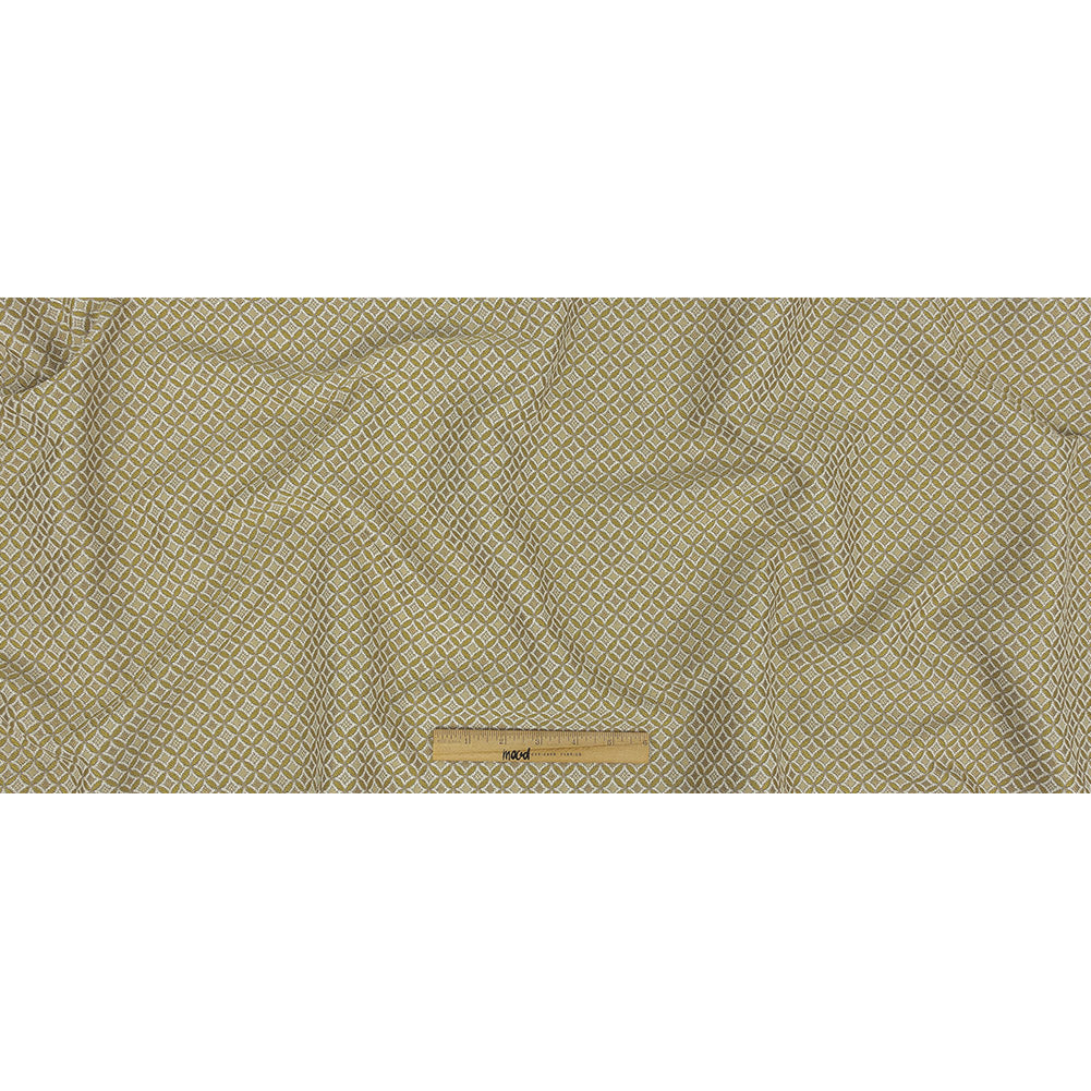 Gold Quatrefoil Blended Polyester Jacquard - Full