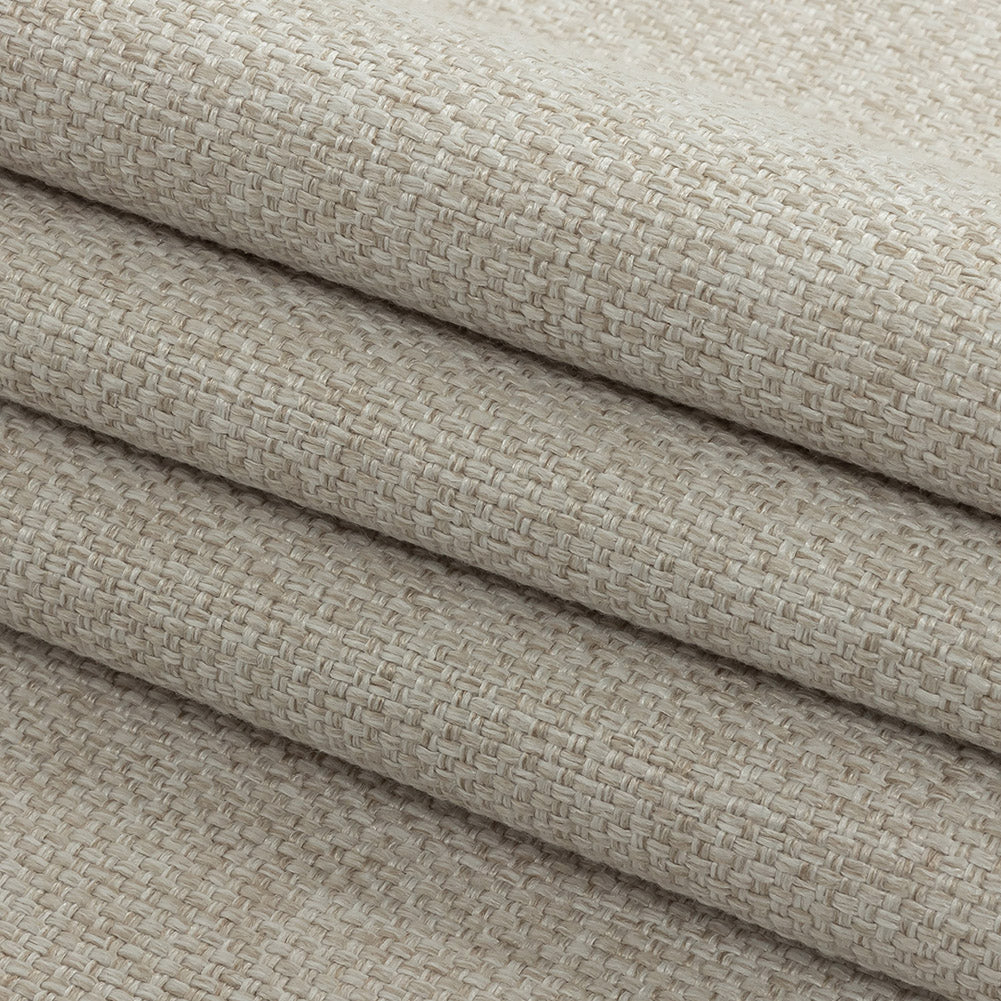 Crystal Gray Basketwoven Polyester and Cotton Home Decor Fabric Folded