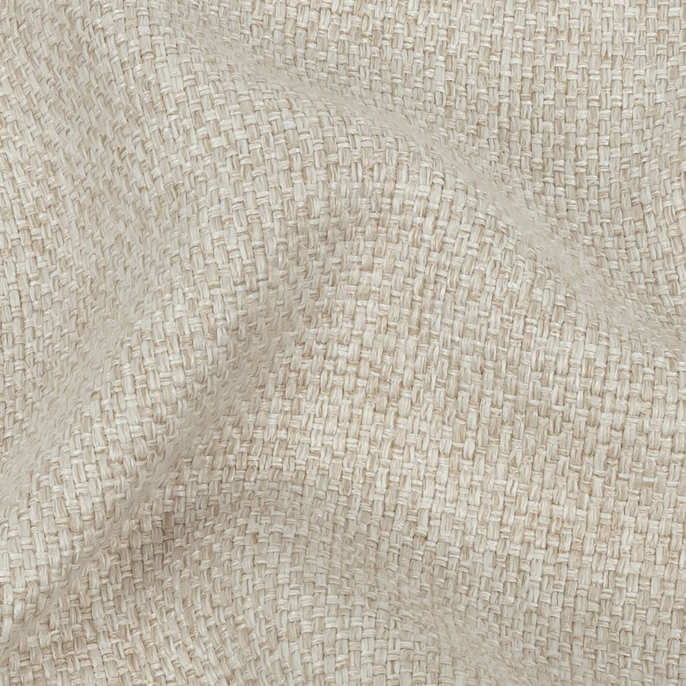 Crystal Gray Basketwoven Polyester and Cotton Home Decor Fabric Detail