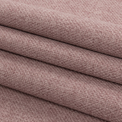 Pink Basketwoven Polyester and Cotton Home Decor Fabric - Folded