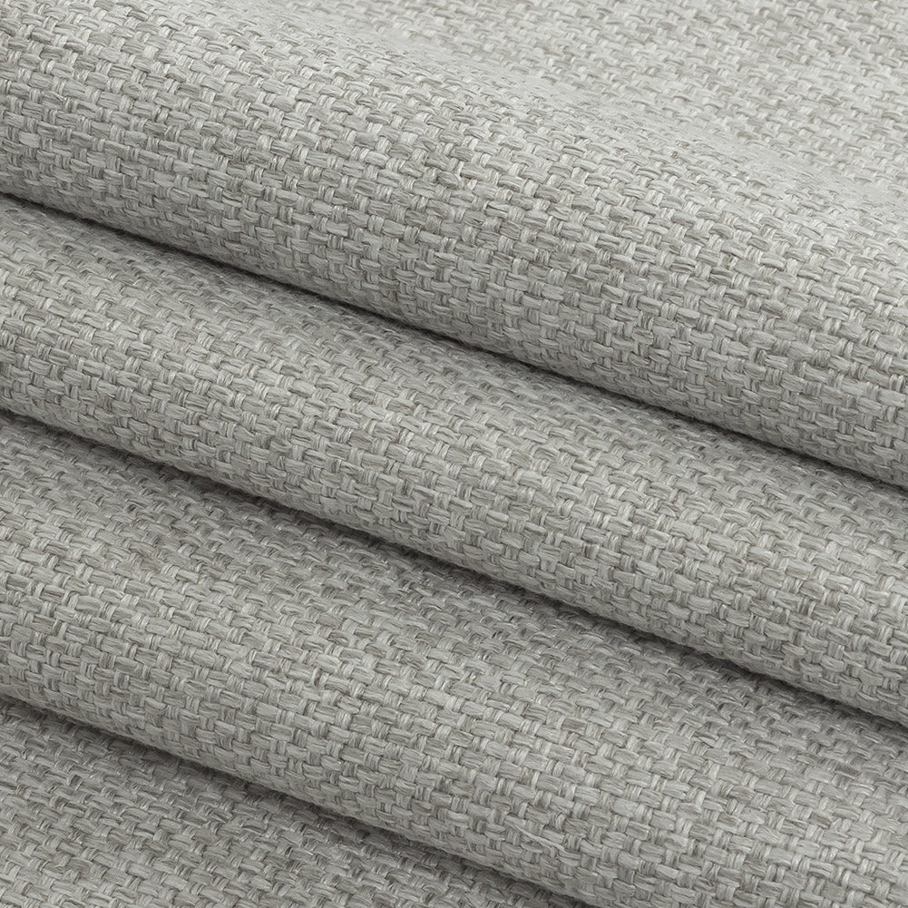 Warm Gray Basketwoven Polyester and Cotton Home Decor Fabric Folded