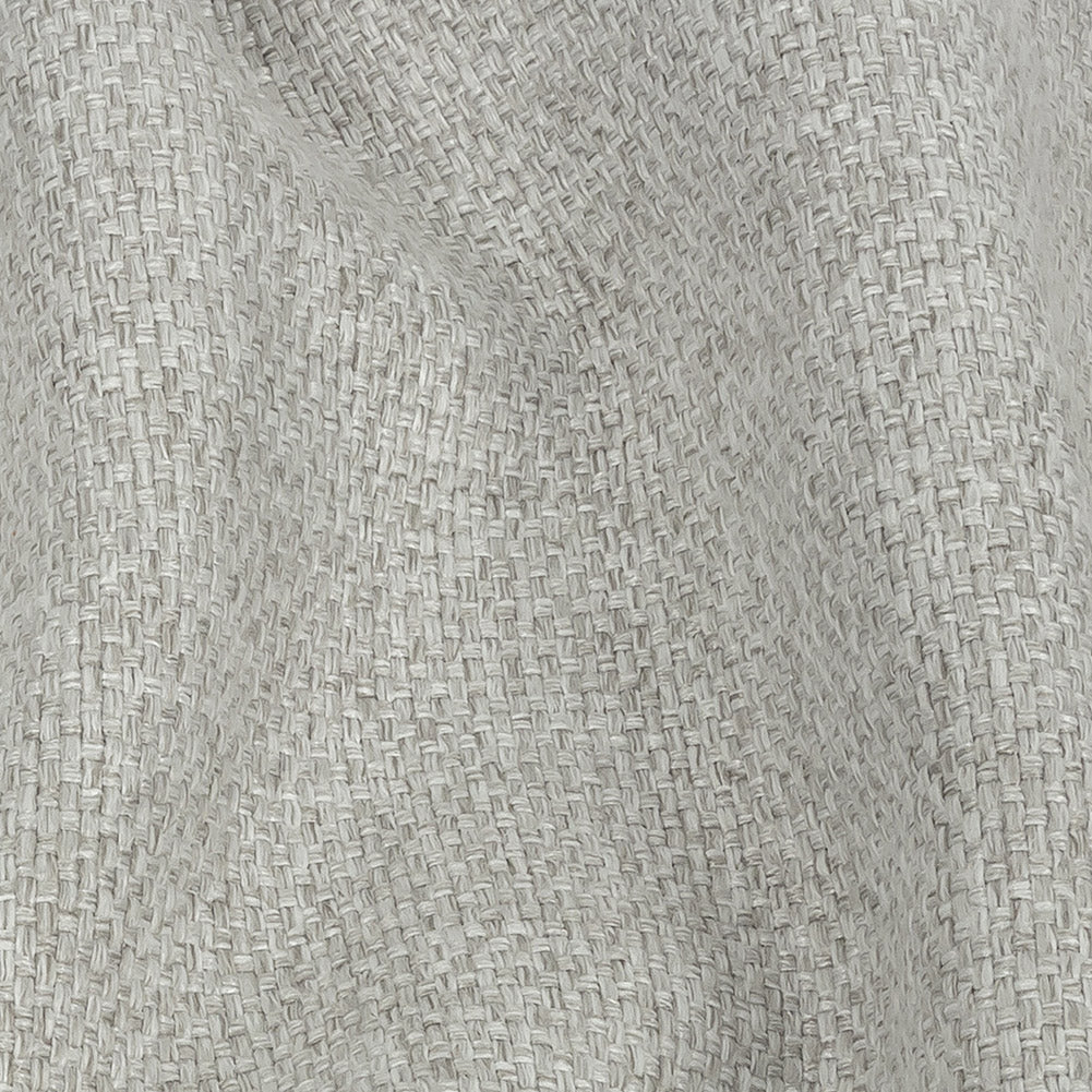 Warm Gray Basketwoven Polyester and Cotton Home Decor Fabric Detail