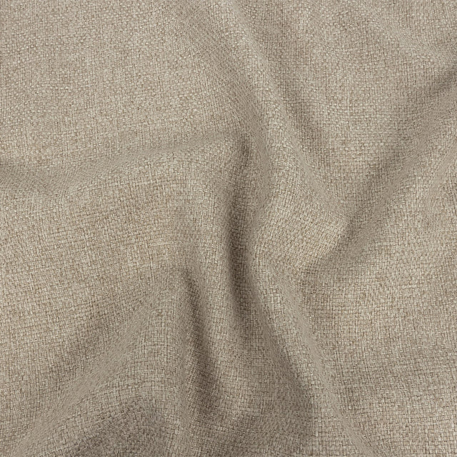 Light Beige Basketwoven Polyester and Cotton Home Decor Fabric