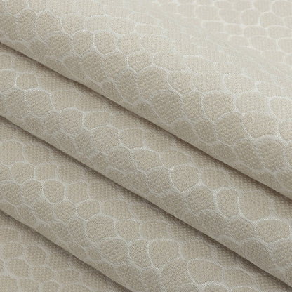 Ivory Scaled Blended Polyester Jacquard Folded