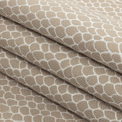 Khaki Scaled Blended Polyester Jacquard - Folded