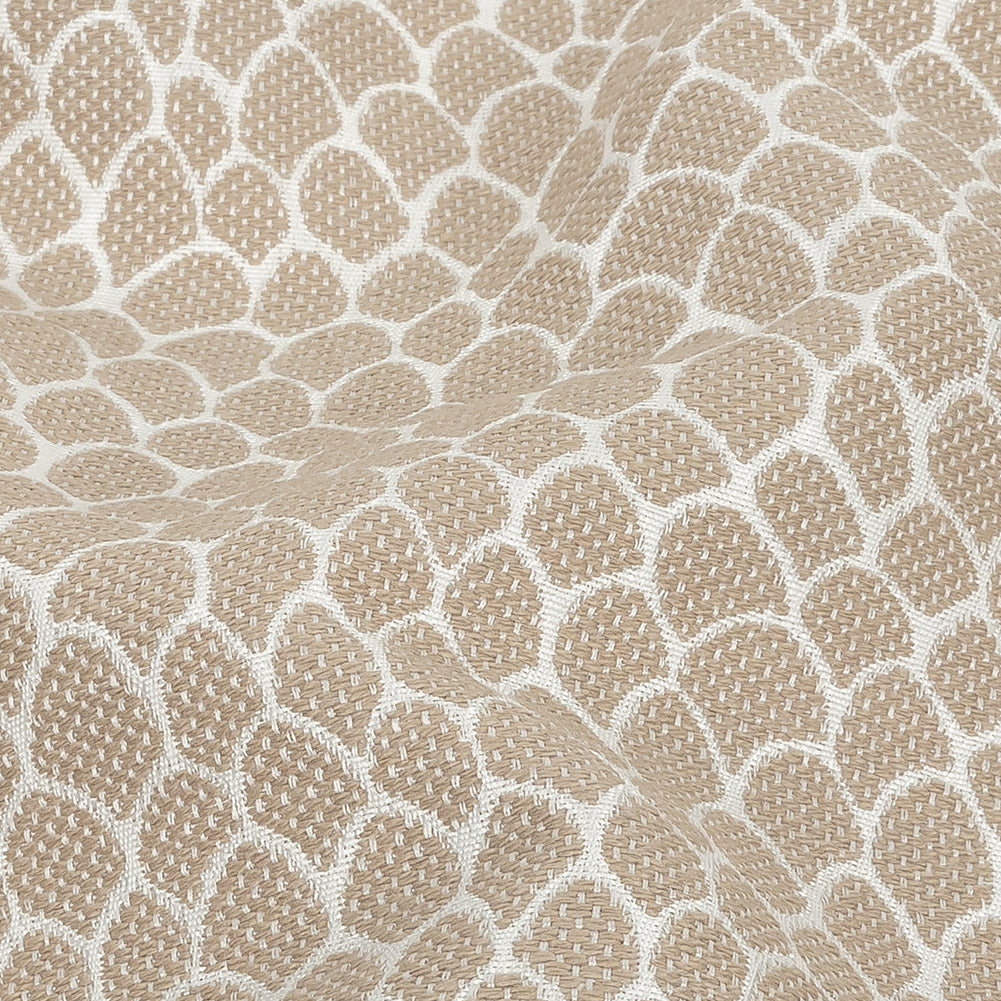 Khaki Scaled Blended Polyester Jacquard - Detail