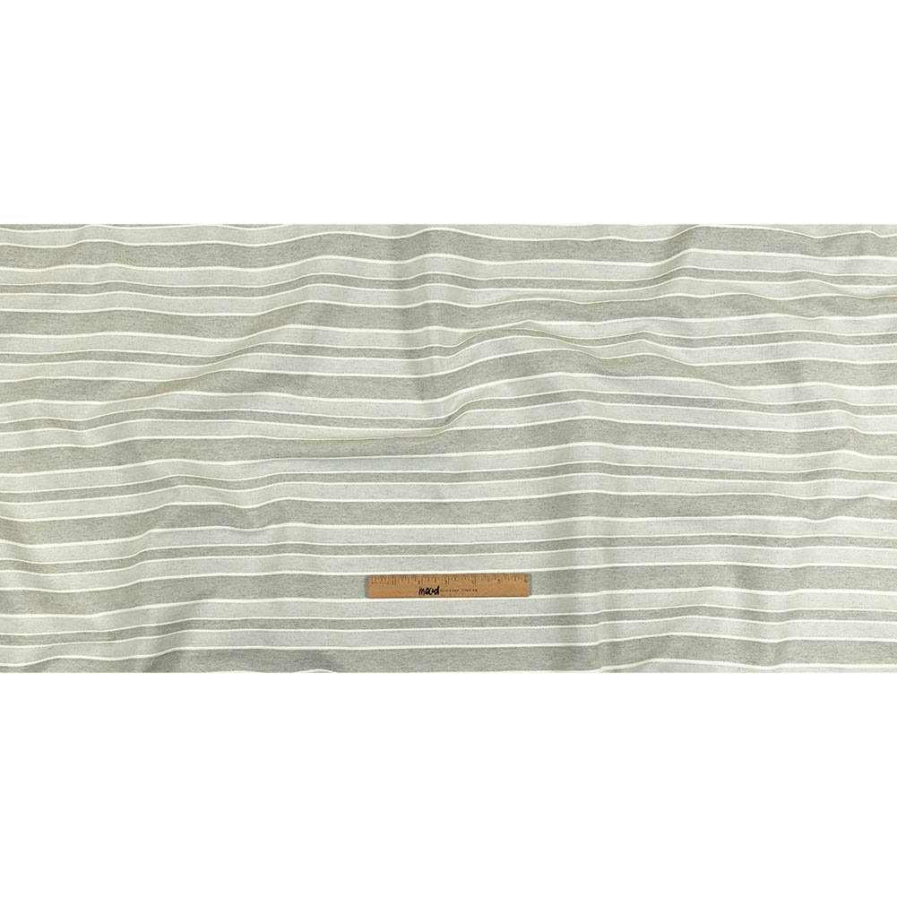 Gray and Sugar Swizzle Tactile Striped Woven - Full