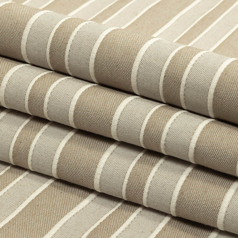 Khaki, Gray and Sugar Swizzle Tactile Striped Woven Folded