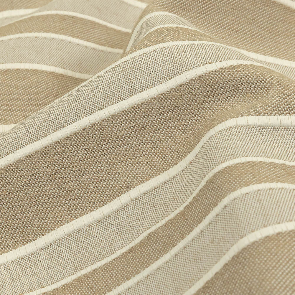 Khaki, Gray and Sugar Swizzle Tactile Striped Woven Detail