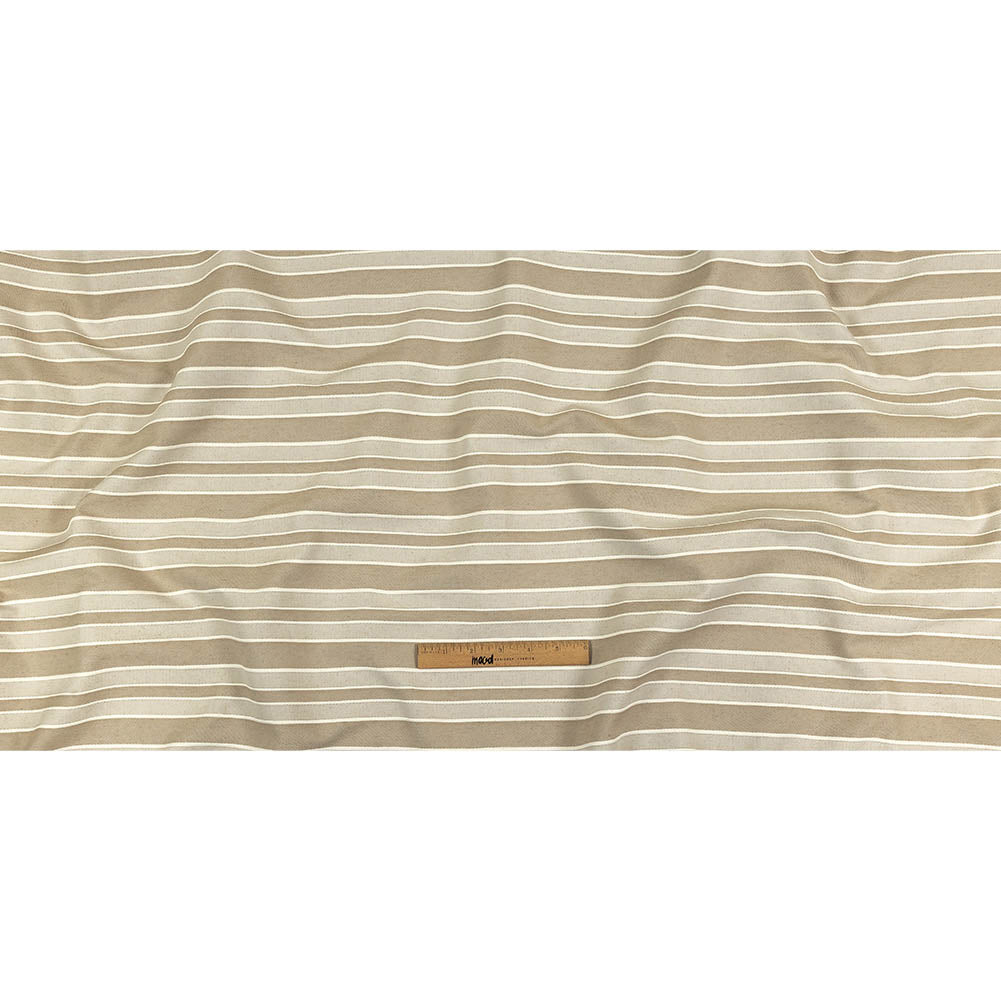 Khaki, Gray and Sugar Swizzle Tactile Striped Woven Full