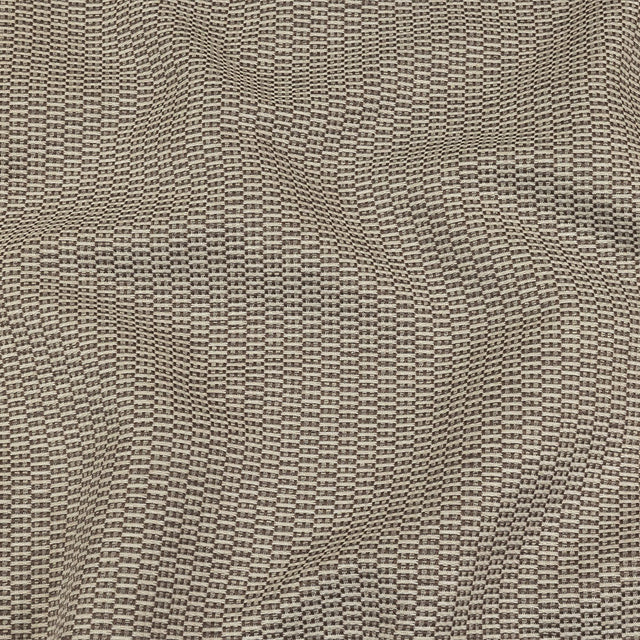 Brown and Gray Rectangles Polyester Jacquard