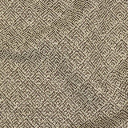 Dusty Brown and White Diamonds Upholstery Tweed