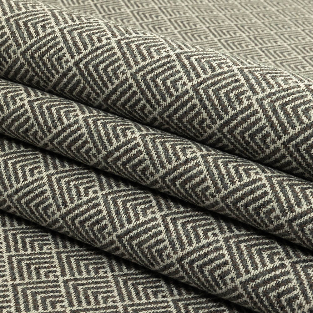 Gray and White Diamonds Upholstery Tweed Folded